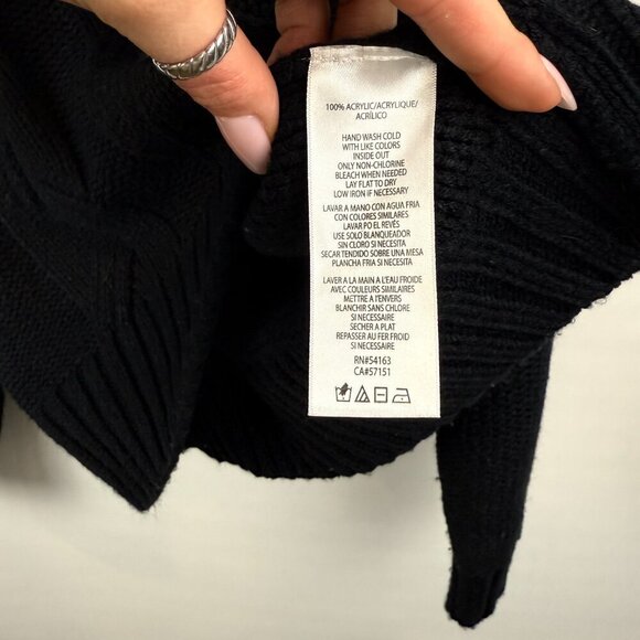 Calvin Klein Jeans Black Cable Knit Sweater - Size M - Picture 6 of 7